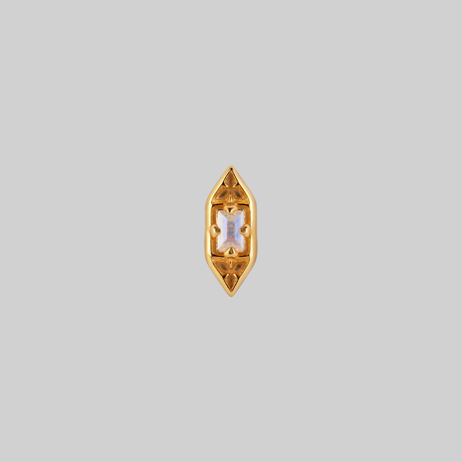 IVAN. Gothic Window Opalite Stud Earring - Gold