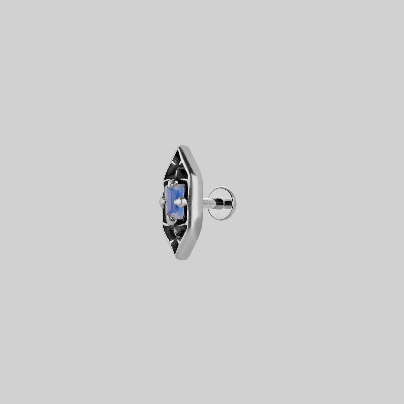 gothic window opalite stud earrings silver