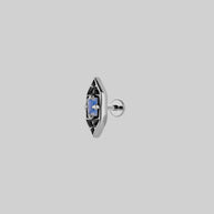 gothic window opalite stud earrings silver