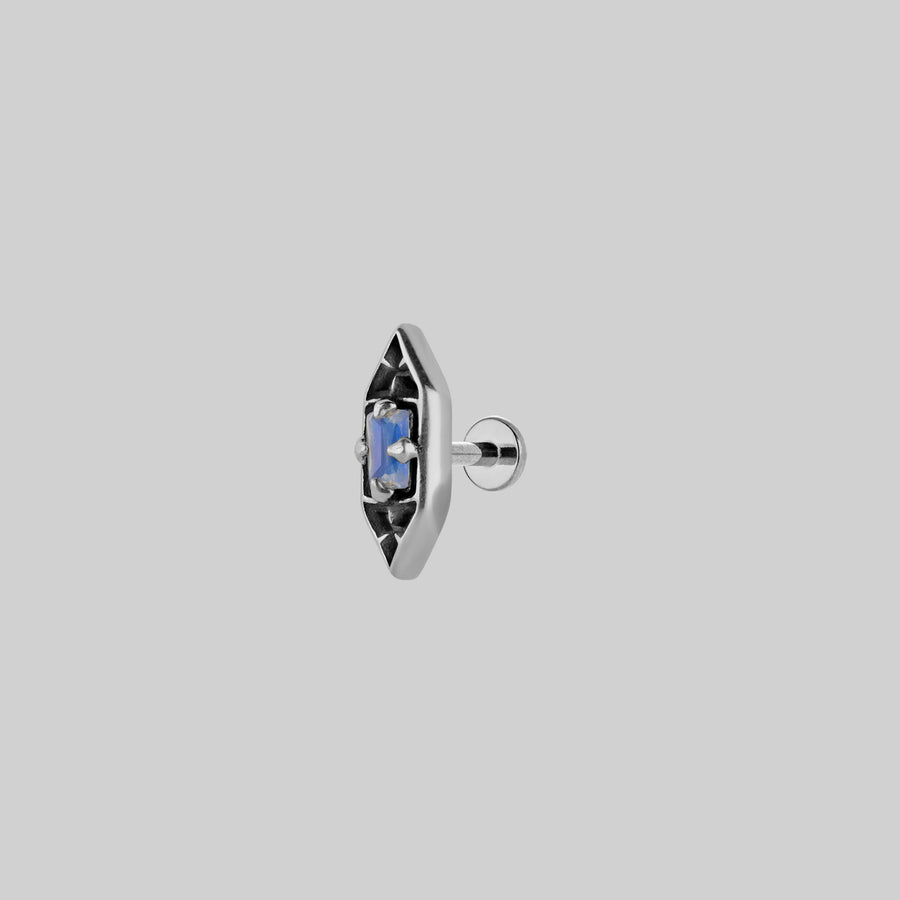 IVAN. Gothic Window Opalite Stud Earring - Silver gothic window opalite stud earrings silver