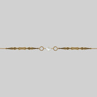antique ornate quatrefoil pearl choker gold twisted rope rings