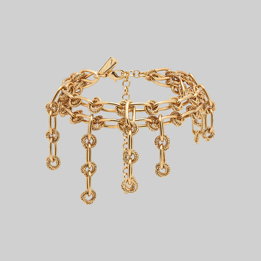 MABEL. Twisted Rope Chain Bracelet - Gold