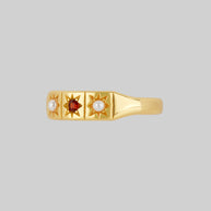 sterling silver gold plated trilogy ring