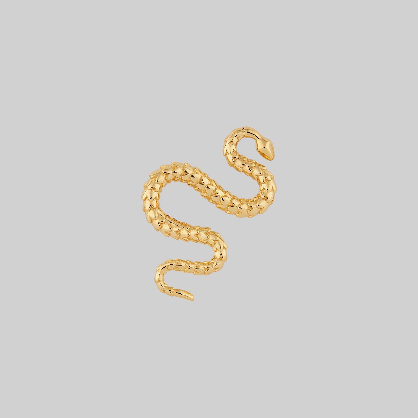 gold snake cartilage earring