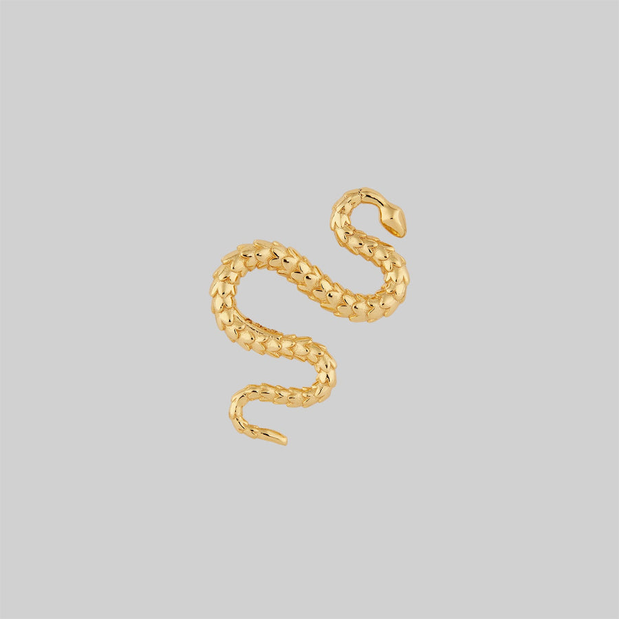 gold snake cartilage earring