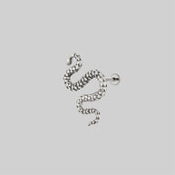 silver snake helix stud