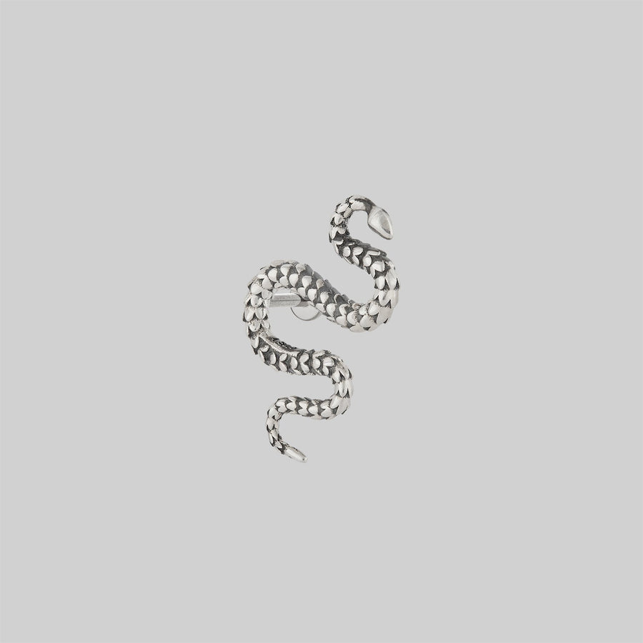 MINERVA. Snake Stud Earring - Silver silver snake delicate cartilage stud
