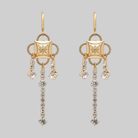 MITZY. Trapeze Inspired Hoop Earrings - Gold