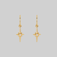 star flare opalite hoop earrings gold