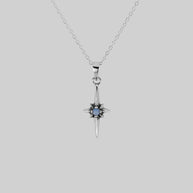 star flare opalite necklace silver