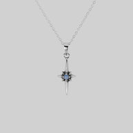 star flare opalite necklace silver