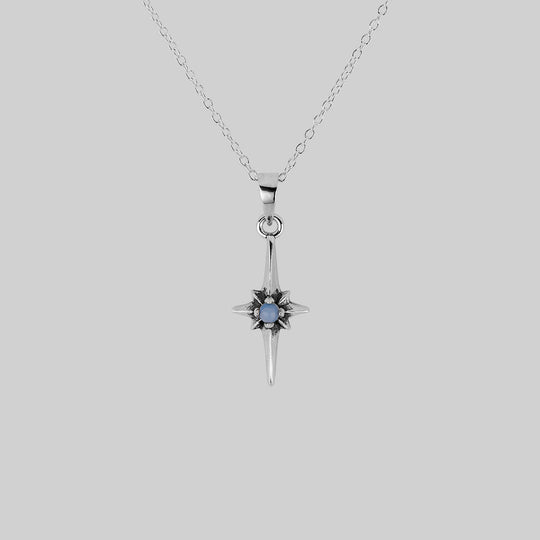 NOVA. Star Flare Opalite Necklace - Silver