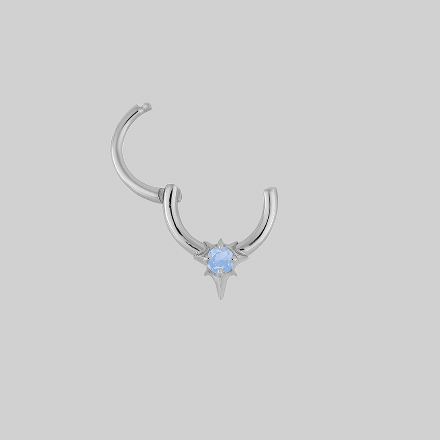 NOVA. Star Flare Opalite Septum Clicker Ring - Silver NOVA. Star Flare Opalite Septum Clicker Ring - Silver