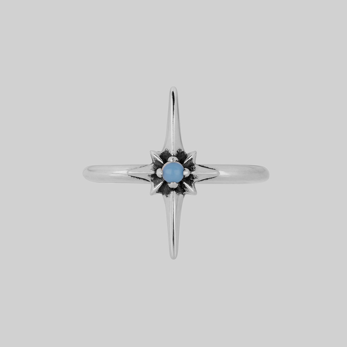nova star flare opalite ring silver