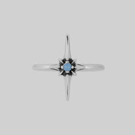 nova star flare opalite ring silver