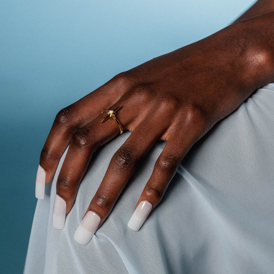 nova star flare opalite ring gold