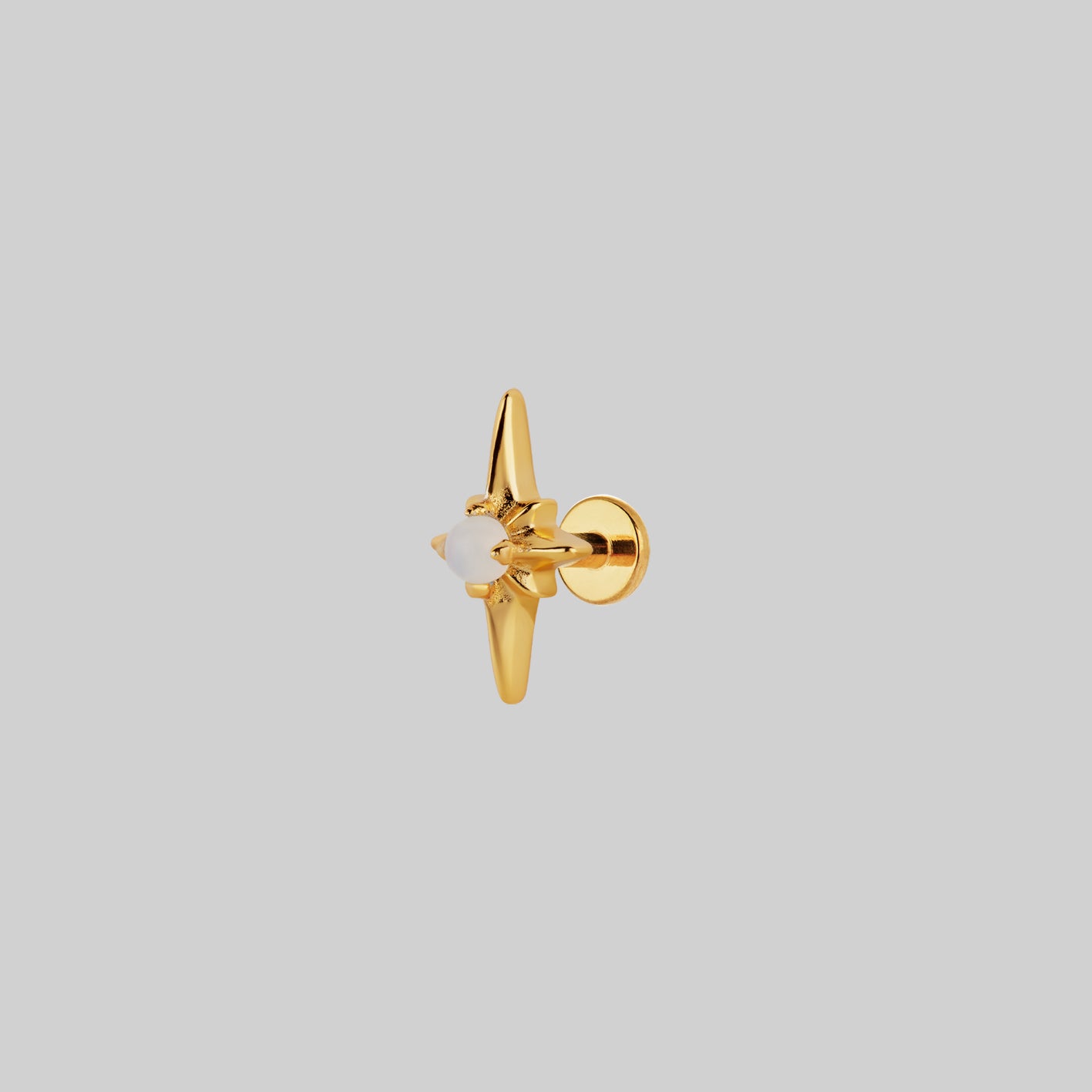 cosmic star cartilage stud earring gold