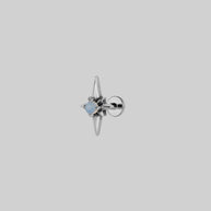 cosmic star cartilage stud earring silver