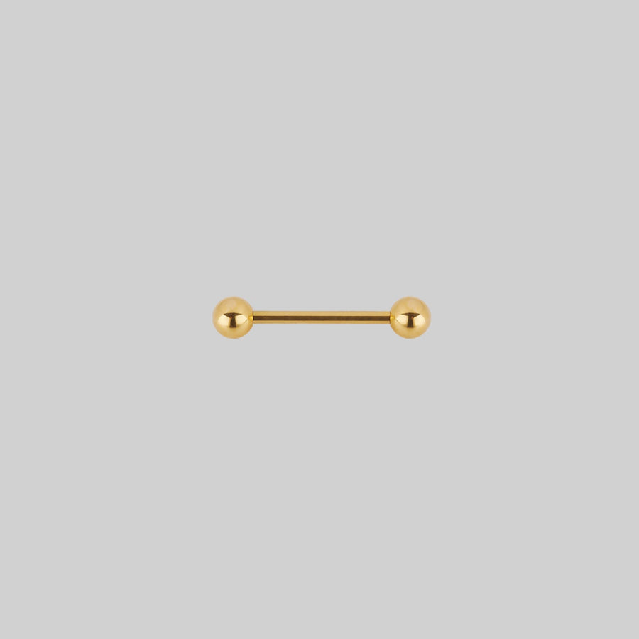 Titanium Nipple Bar - Gold Gold titanium nipple bar 14mm