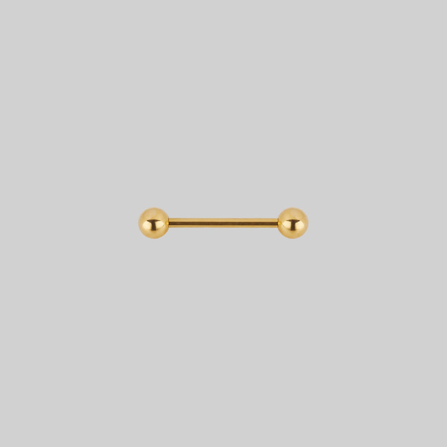 Titanium Nipple Bar - Gold Gold titanium nipple bar 16mm