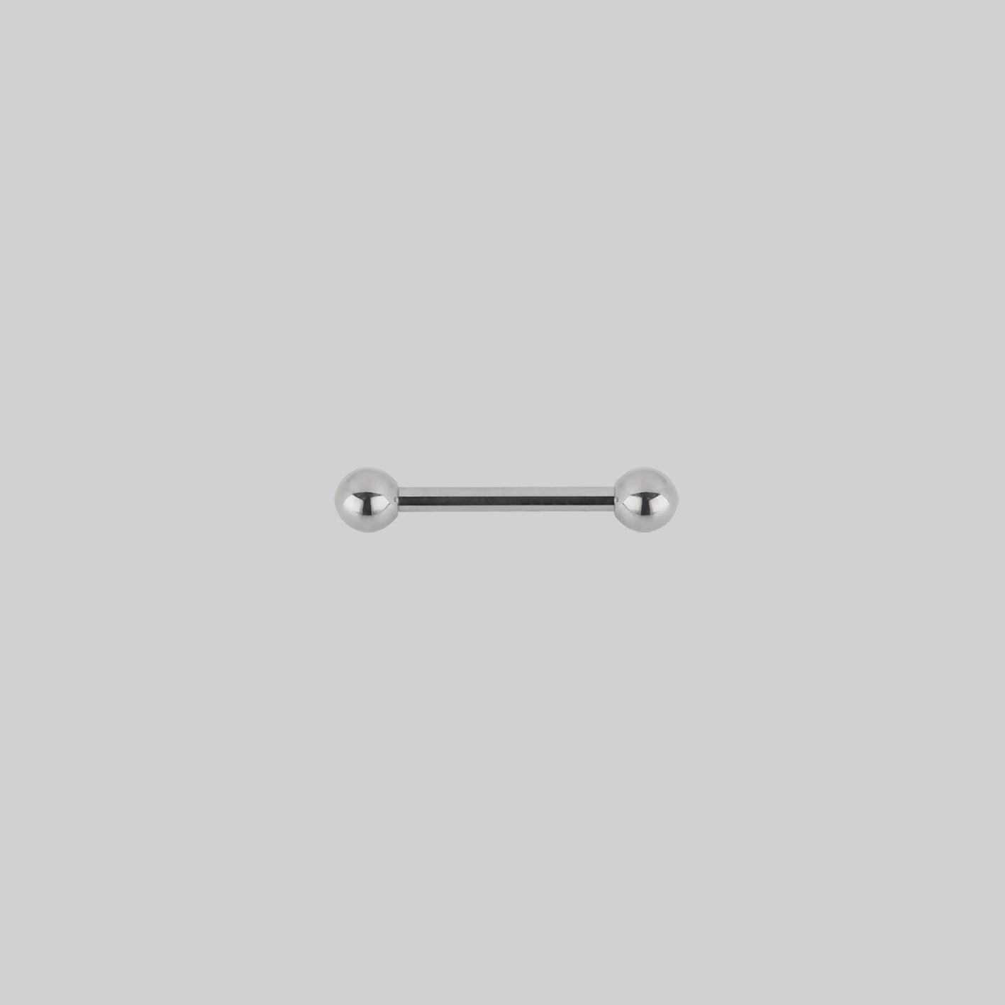 Silver titanium nipple piercing barbell 14mm