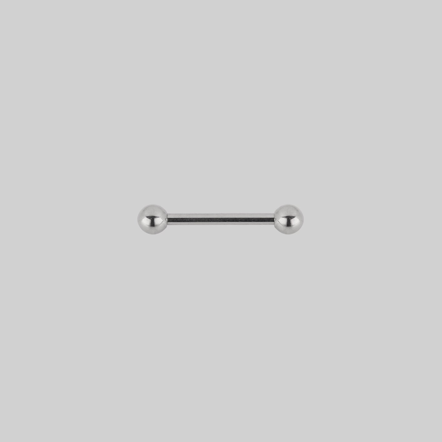 Silver titanium nipple piercing barbell 16mm