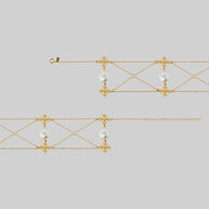 freshwater pearl wide gold chain choker