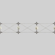 skull and cross chain choker