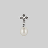 cartilage pearl drop stud earring