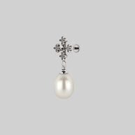 medieval cross stud earring