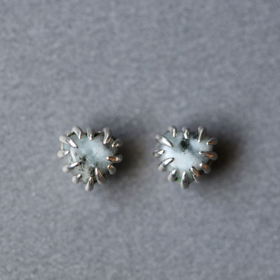 PIXI. Clawed Heart Gemstone Stud Earring - Silver PIXI. Clawed Heart Gemstone Stud Earring - Silver