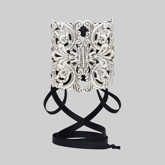 REGINA. Grand Baroque Corset Cuff - Silver