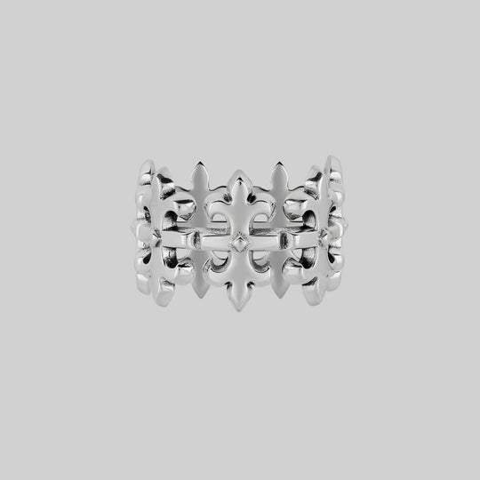 SANCTUARY. Medieval Fortress Wide Band Ring - Silver