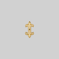 medieval style gothic stud gold earring