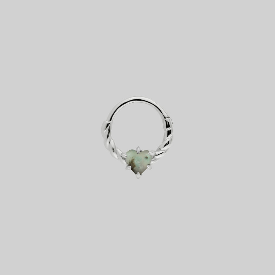 silver twisted septum ring