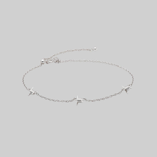 SURVIVAL. Symbolic Barbed Wire Bracelet - Silver