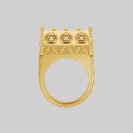 Gothic Cathedral Secret Tomb Gold Ring