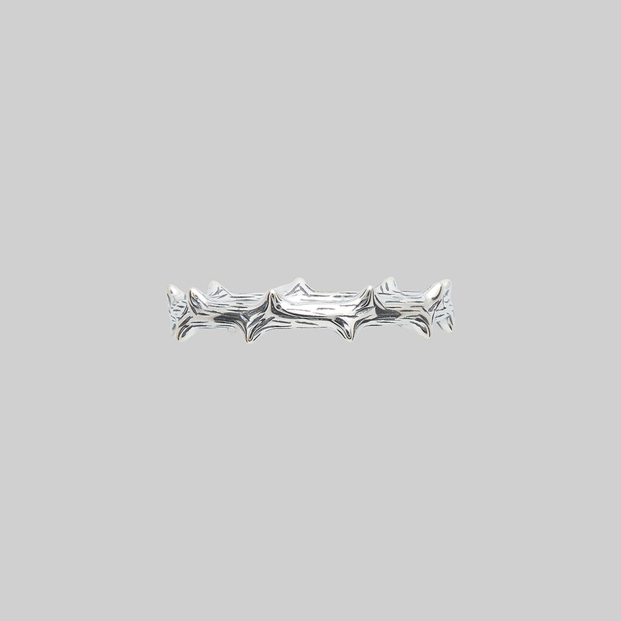 silver thorn basic stacking ring