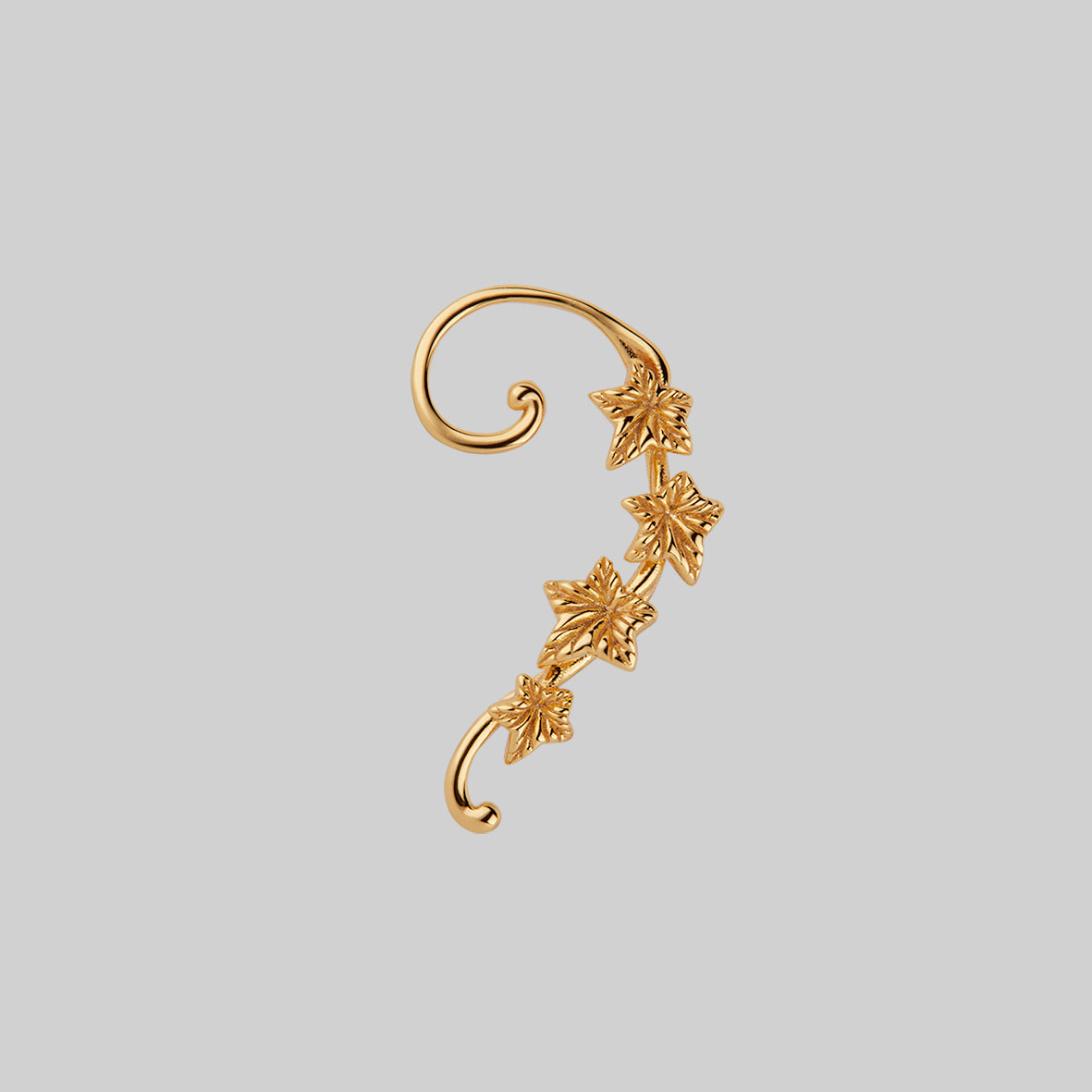 climbing ivy ear stud gold