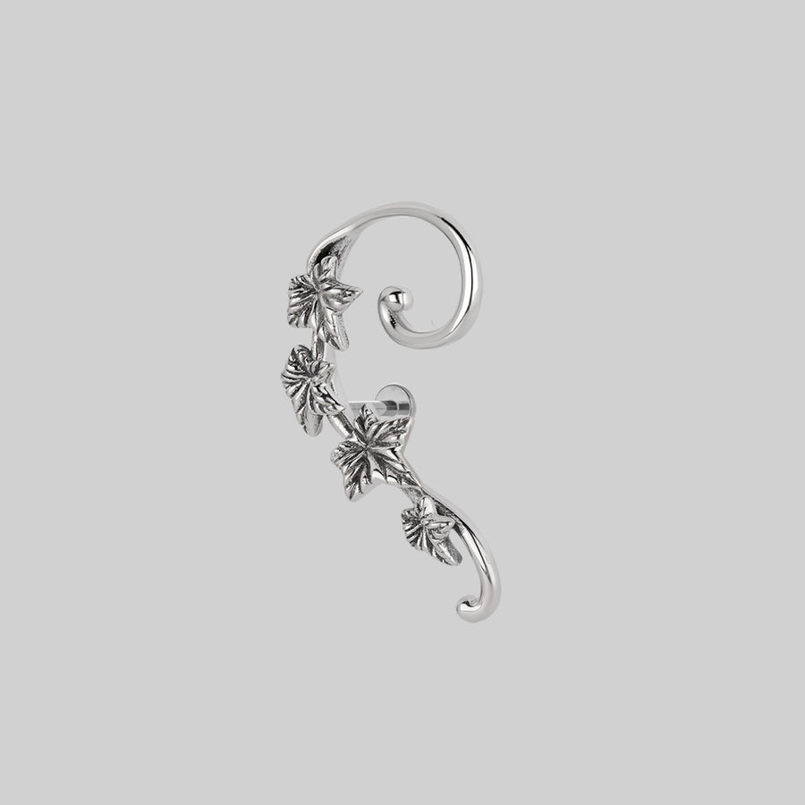 THORA. Climbing Ivy Ear Stud - Silver climbing ivy ear stud silver