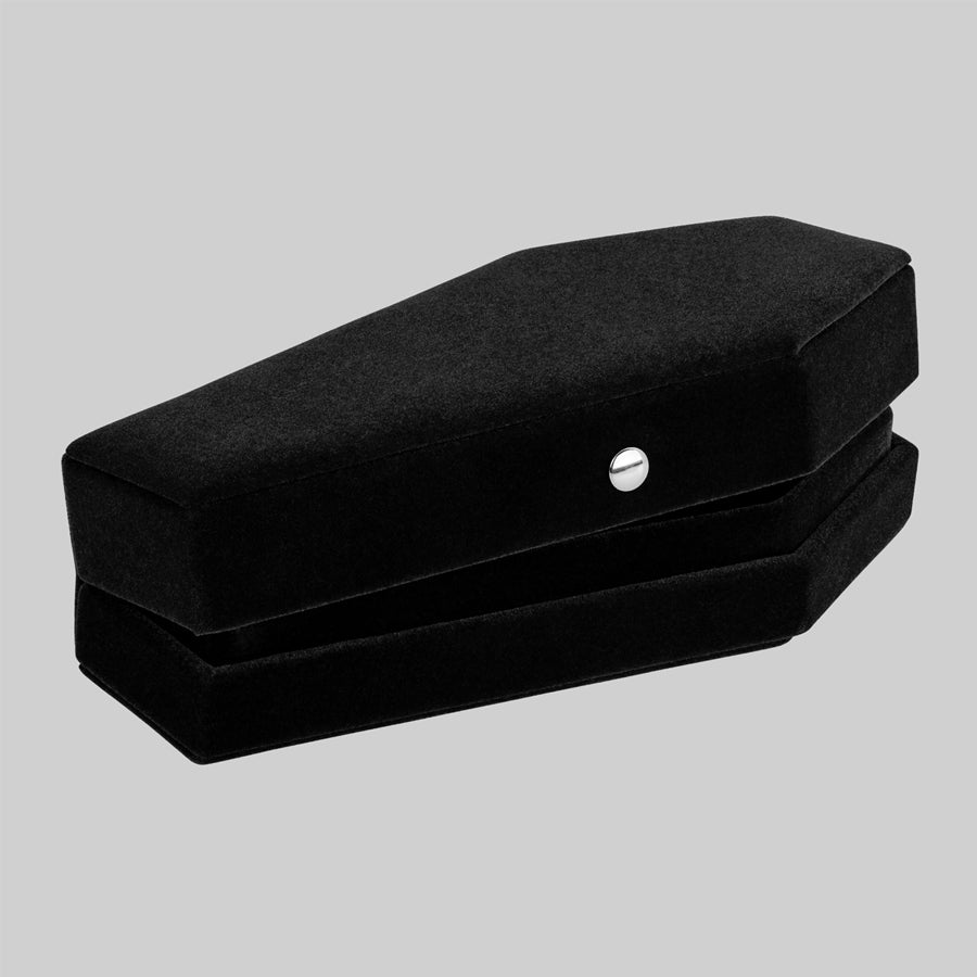 The Black Velvet Coffin Ring Case black velvet coffin ring case