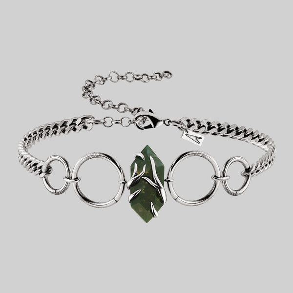 The Swamp Roots Gemstone Choker - Silver – REGALROSE