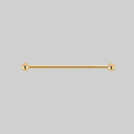 Titanium straight barbell gold