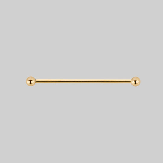 Titanium Straight Barbell - Gold