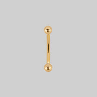 Titanium curved barbell gold 10mm