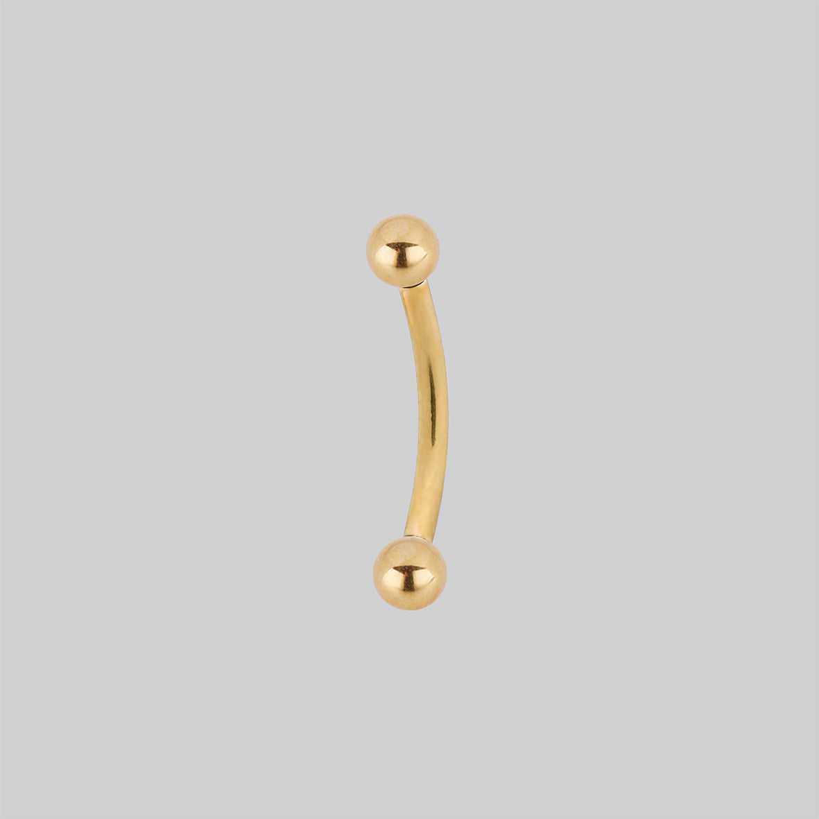 Titanium curved barbell gold 10mm second image