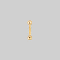 Titanium curved barbell gold 6mm