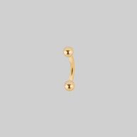 Titanium curved barbell gold 6mm second image