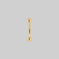 Titanium curved barbell gold 8mm