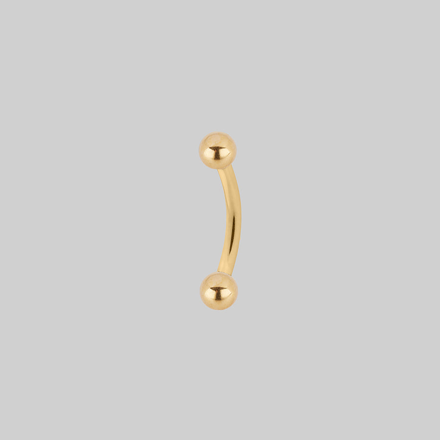 Titanium Curved Barbell - Gold Titanium curved barbell gold 8mm second image